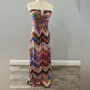 NWOT Sky Clothing Brand Maxi Dress - Bright Rainbow